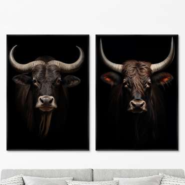 Набор из двух репродукций картин Young Yaks, 2024г.