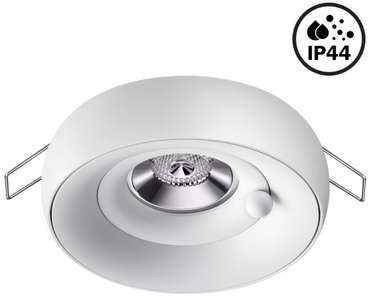Встраиваемый светильник круглый IP44 Novotech Water 370797