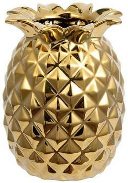 Керамическая ваза Ананас золотого цвета
