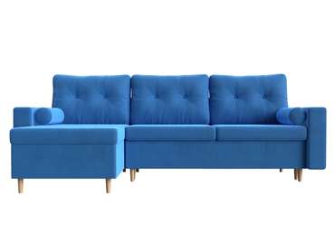 Угловой диван-кровать Белфаст голубого цвета левый угол