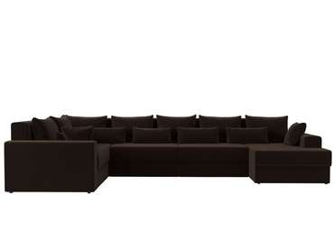 Угловой диван-кровать Майами темно-коричневого цвета правый угол