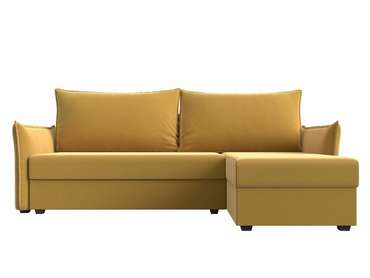 Угловой диван-кровать Лига 004 желтого цвета угол правый 