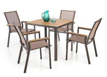 Стол обеденный Fierro К бежево-черного цвета