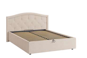 Кровать Верона 2 140х200 кремового цвета с подъемным механизмом 