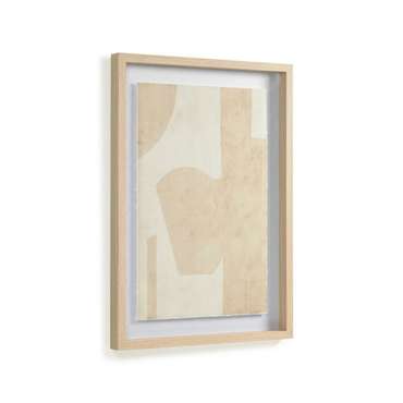 Картина Nannete 50х70 с геометрическими фигурами в бежевом цвете