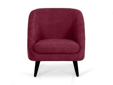 Кресло Corsica бордового цвета с черными ножками 