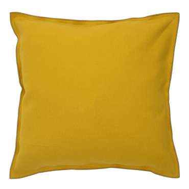 Чехол на подушку из фактурного хлопка Essential горчичного цвета