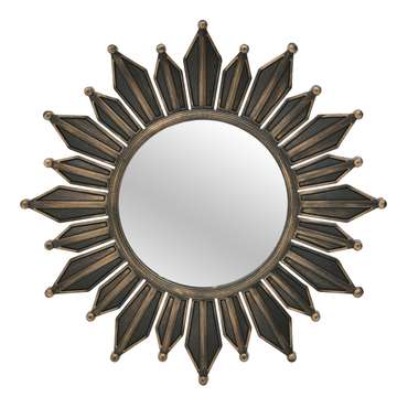 Настенное зеркало D60 черно-золотого цвета