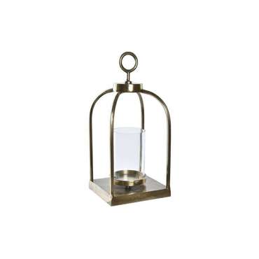 Фонарь DKD Home Decor Стеклянный Позолоченный Алюминий (19 x 19 x 43 cm)