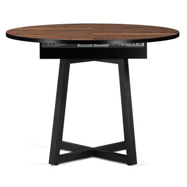 Раскладной обеденный стол Регна черно-коричневого цвета