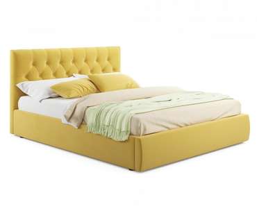 Кровать Verona 140х200 с подъемным механизмом желтого цвета