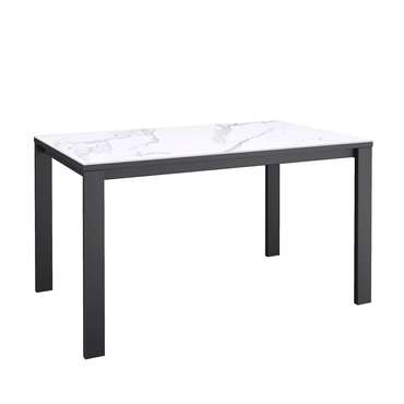 Раздвижной обеденный стол BL130 бело-черного цвета