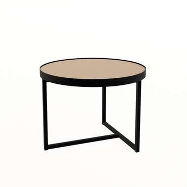 Стол журнальный Round коричневого цвета Mokko