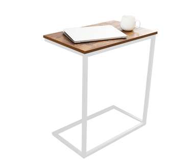 Прикроватный столик Брайтон бело-коричневого цвета