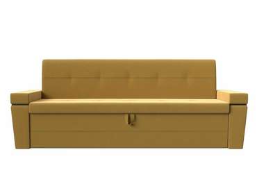 Прямой диван-кровать Деметра желтого цвета