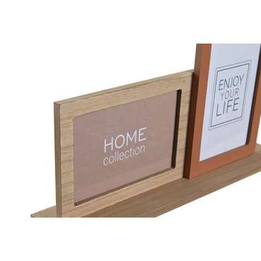 Фоторамка DKD Home Decor 30 x 5 x 19 cm Цветок Лицо Керамика Смола Разноцветный Деревянный MDF город (2 штук)