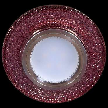 Встраиваемый светильник 14350-9.0-001LD MR16+LED3W PK (стекло, цвет розовый)