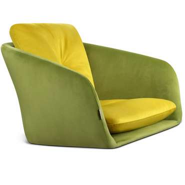 Полубарный стул Enrique желто-зеленого цвета
