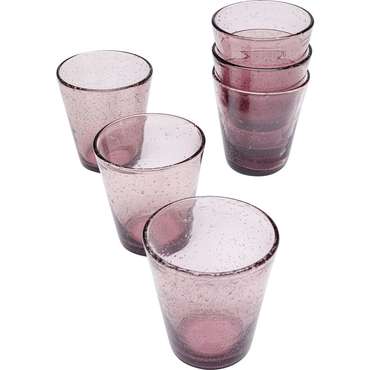 Набор из шести стакан Bubbles красного цвета