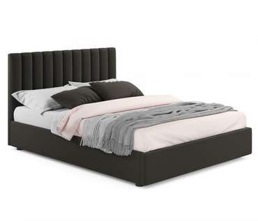 Кровать с подъемным механизмом Olivia 140х200 коричневого цвета