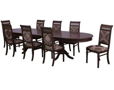 Раздвижной обеденный стол Верона темно-коричневого цвета