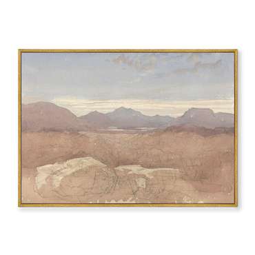 Репродукция картины на холсте A Mountainous View, North Wales, 1810г.