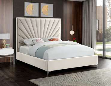 Кровать Эклипс 160x200 молочного цвета
