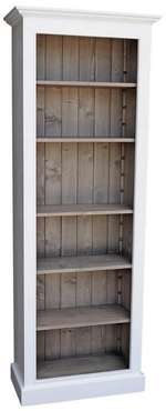 Книжный шкаф Брюгге бело-серого цвета