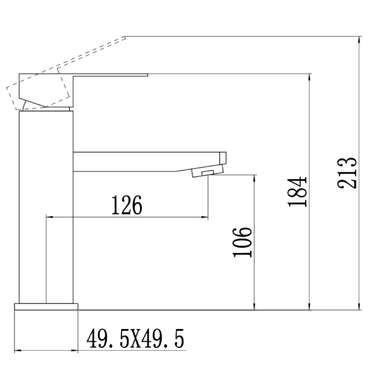 Смеситель для раковины Fmark FS8101Q графитового цвета