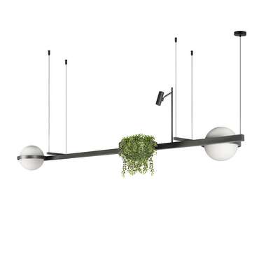 Подвесная люстра Jardin 10121/C темно-серого цвета