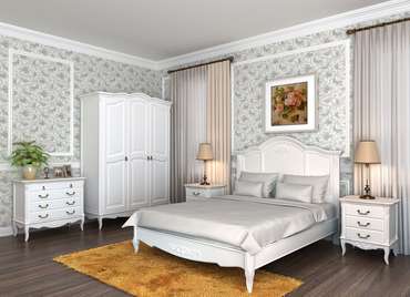Кровать Akrata 140×200 белого цвета