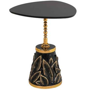 Кофейный стол Арт Leaves черно-золотого цвета