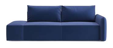 Диван-кровать Портленд темно-синего цвета с банкеткой левой