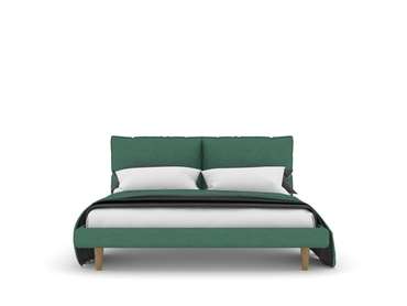 Кровать Крис 160х200 зеленого цвета без подъемного механизма