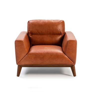 Кресло из кожи светло-коричневого цвета