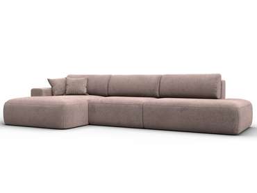 Угловой диван-кровать Лига 036 Модерн Лонг бежевого цвета левый