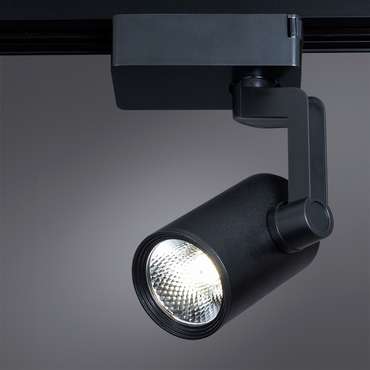 Трековый светодиодный светильник Traccia черного цвета