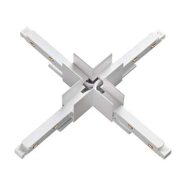 Коннектор X-образный Flum белого цвета