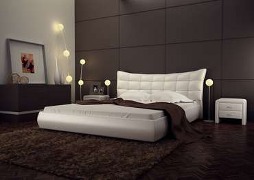 Кровать "Letto" с обивкой из экокожи или велюра 180х200 см