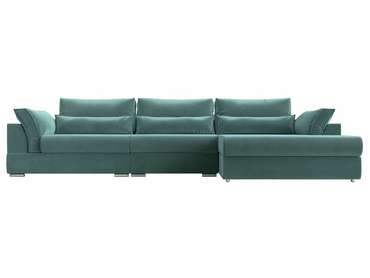 Угловой диван-кровать Пекин Long бирюзового цвета угол правый