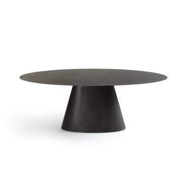 Стол обеденный овальный металлический Mayra серого цвета