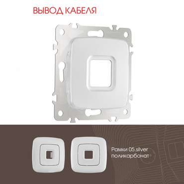 Розетка 205.49-1.silver (пластик, цвет серебро)