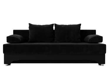 Диван-кровать Ник черного цвета (экокожа/ткань)