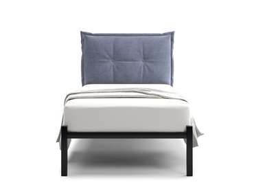 Кровать Лофт Cedrino 90х200 серого цвета без подъемного механизма