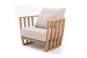 Кресло Woodland бело-бежевого цвета