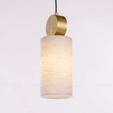Подвесной светильник Cloyd PILAT-B P1 / ?12 см - алебастр - латунь