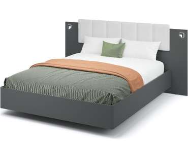 Кровать Мишель 160x200 цвета антрацит