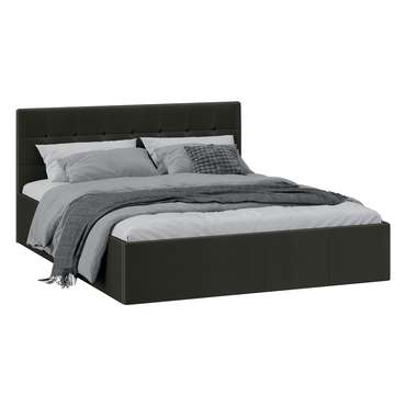 Кровать Эмма 160х200 темно-серого цвета с подъемным механизмом