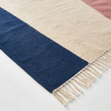 Ковер килим Ankara горизонтального плетения из шерсти разноцветный 200x290
