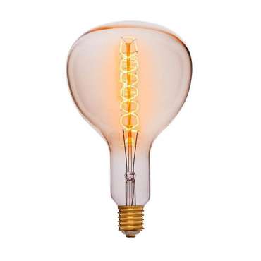 Лампа накаливания E40 95W груша золотая  